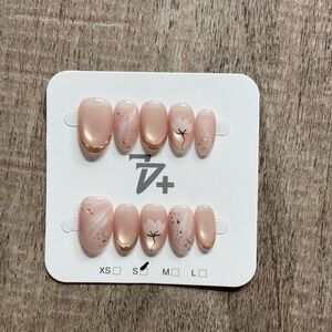 Pink and Gold Press-On Nails